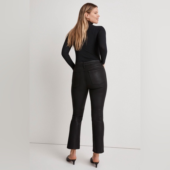 Madewell - NWT - Kick Out Jeans in True Black Wash: Coated Edition - W 27 - Picture 10 of 10